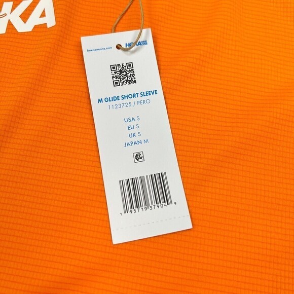 NWT Hoka One One Men's Glide Short Sleeve Performance T-Shirt Orange Small - Picture 9 of 14